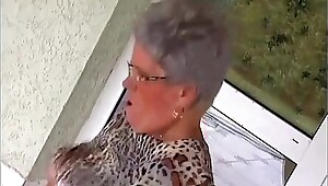 Young stud fucking old fat granny