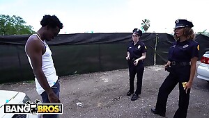 BANGBROS - Lucky Suspect Gets Tangled Up With Some Super Sexy Female Cops